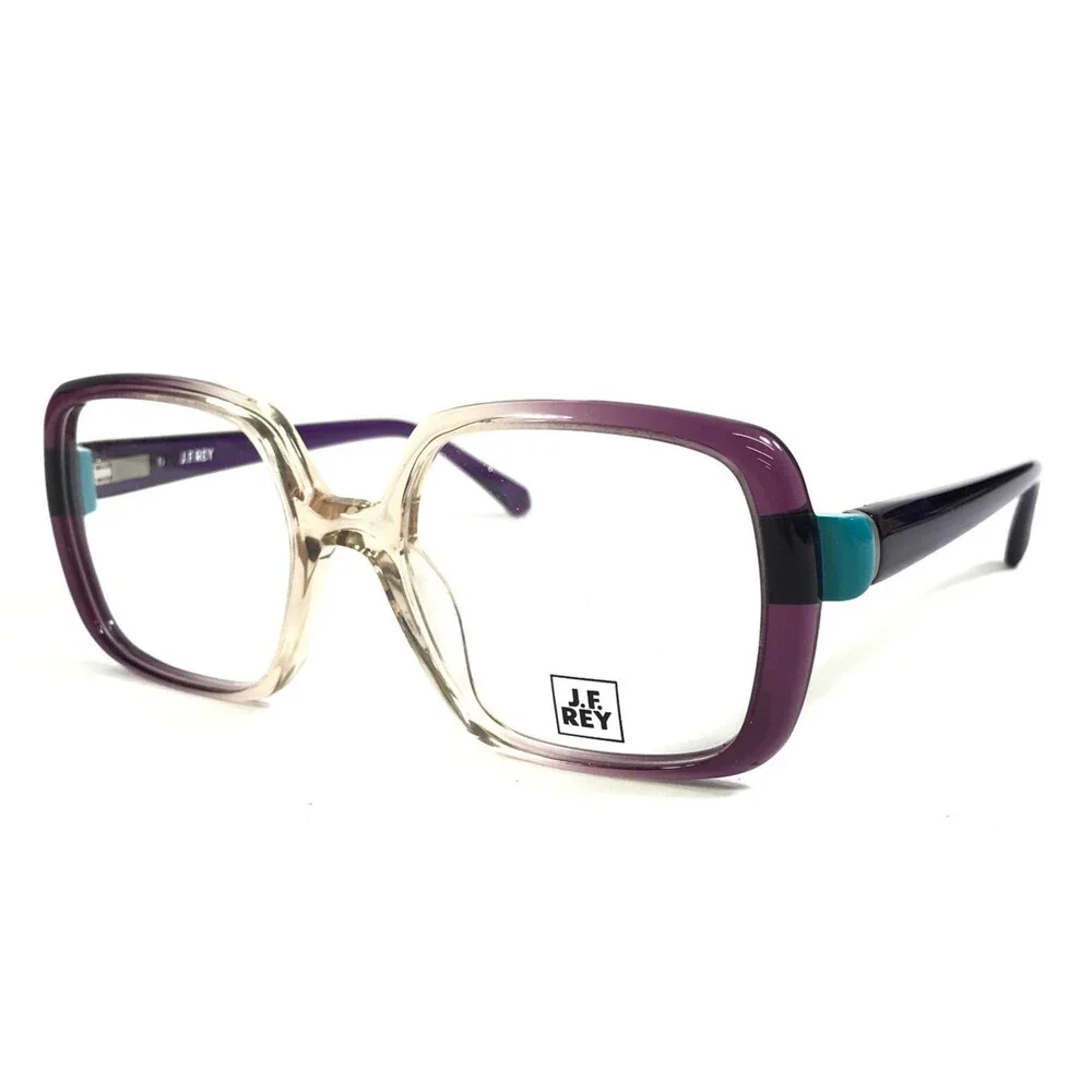 J. F. Rey Eyeglasses Frames JF1548 7824 Purple Fade Square Full Rim 51-18-138